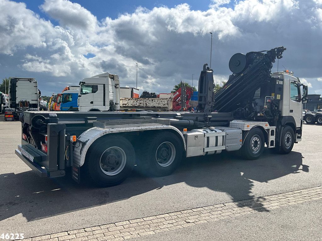 Volvo FM 410 8x4 Hiab 28 Tonmeter laadkraan met 20 Ton Silosteller haakarmsysteem