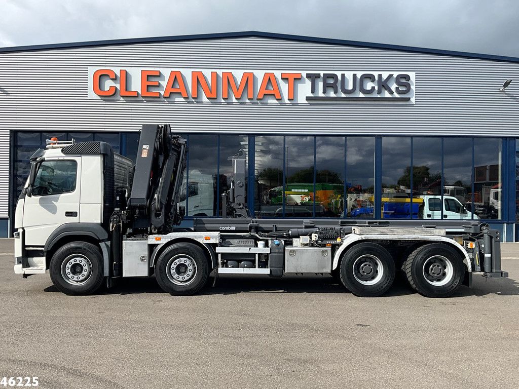 Volvo FM 410 8x4 Hiab 28 Tonmeter laadkraan met 20 Ton Silosteller haakarmsysteem
