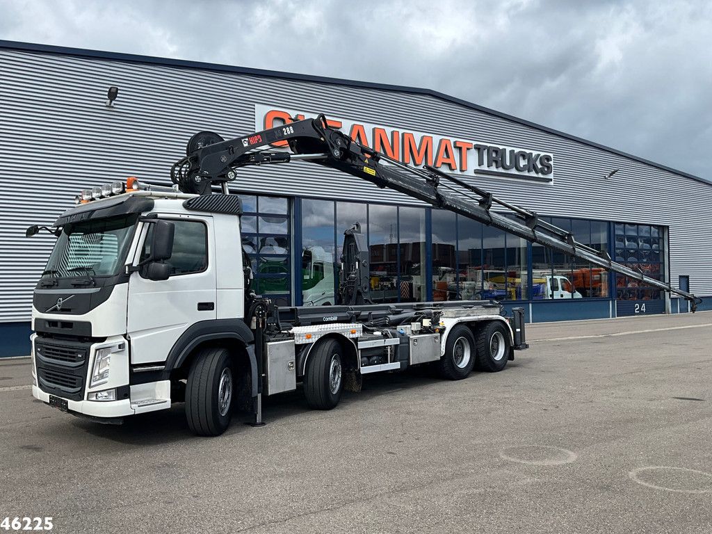 Volvo FM 410 8x4 Hiab 28 Tonmeter laadkraan met 20 Ton Silosteller haakarmsysteem