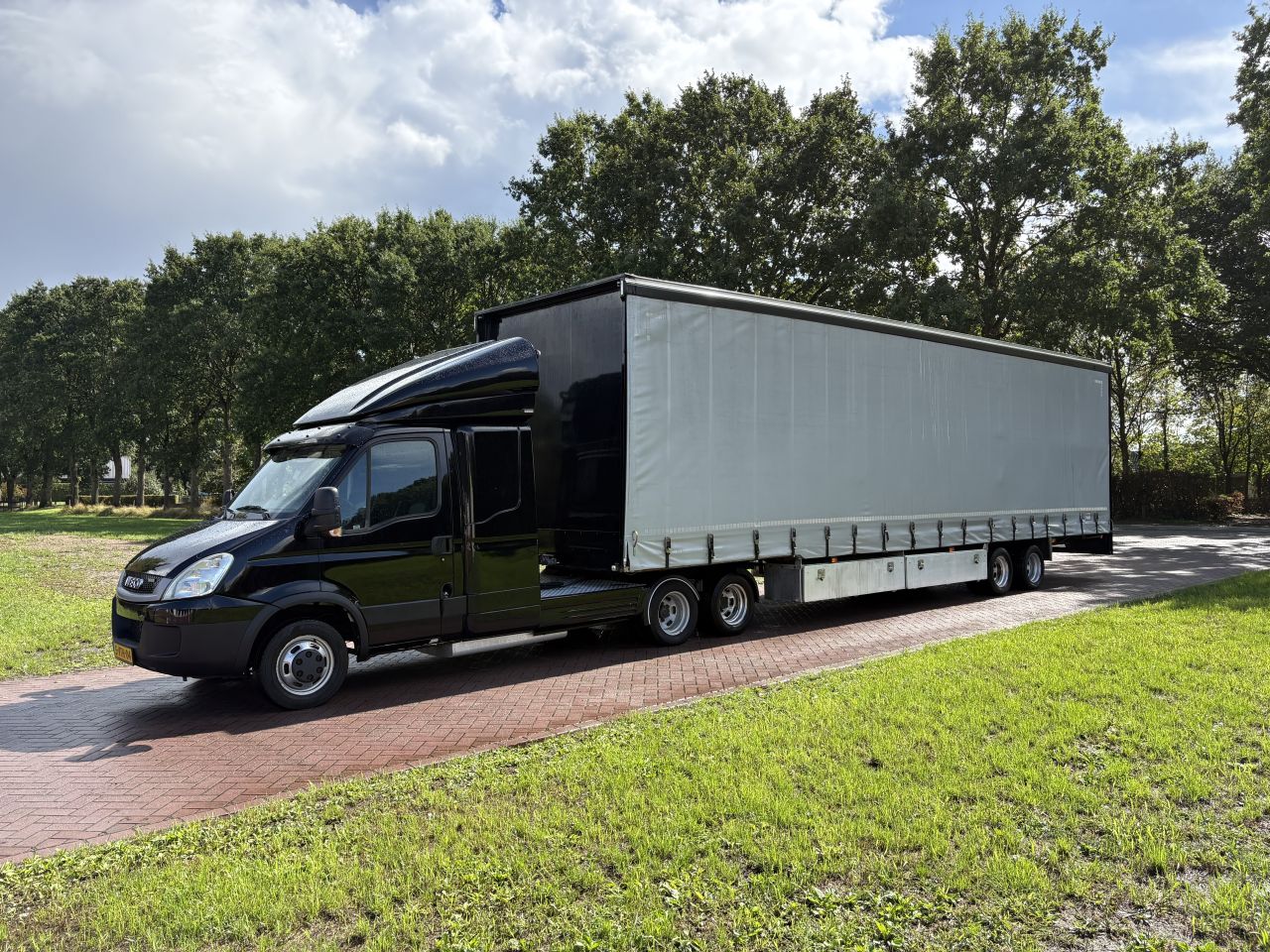 Be trekker iveco 50C17 EURO 5 / be oplegger jeeb-as schuifzeilen