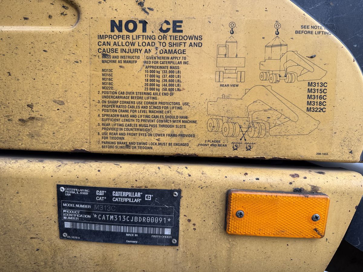 Gebruikte CATERPILLAR M313D mobiele kraan met airco