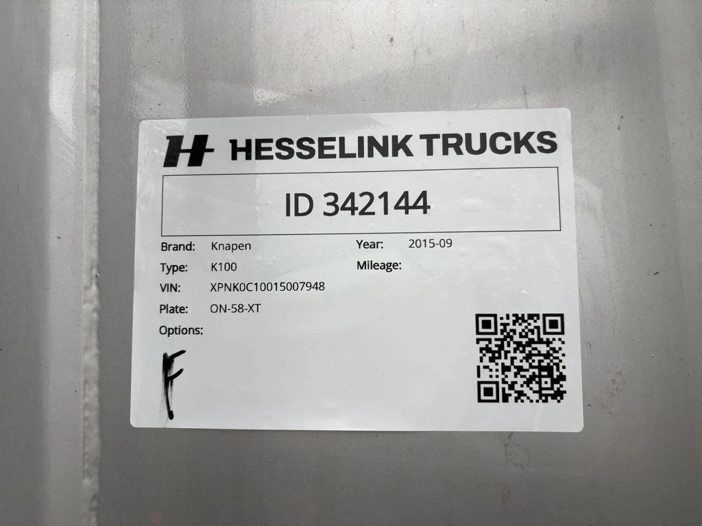 Knapen Trailers K100 Knapen Trailers 96m3 Liftas Cargo Floor 10MM 2.5 year old! Metallic APK 9-2026