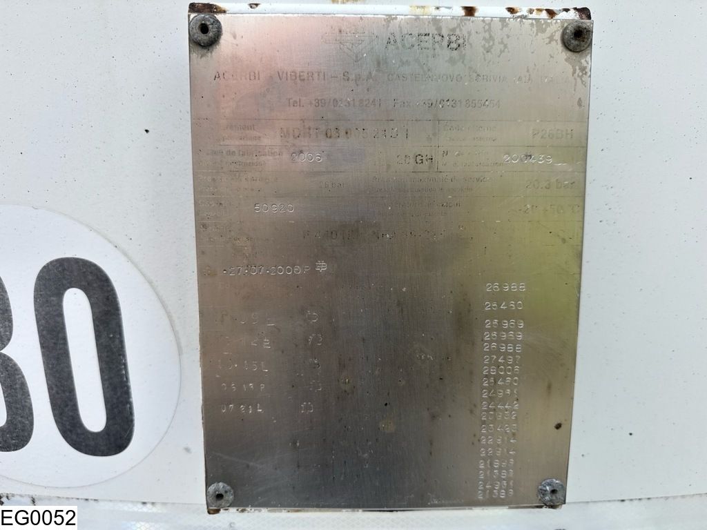 Acerbi Gas 50.920 L, LPG GPL gas tank, Gaz, 1 Compartment