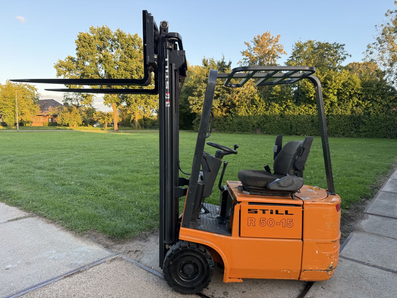 Still 1500KG elektrisch 3-delige mast 5M freelift Sideshift
