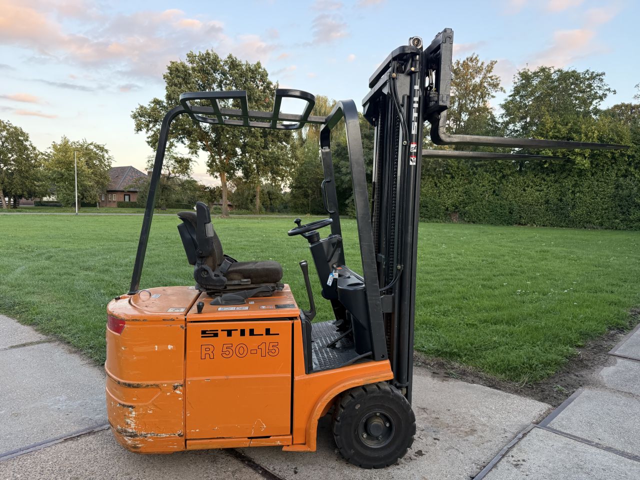 Still 1500KG elektrisch 3-delige mast 5M freelift Sideshift