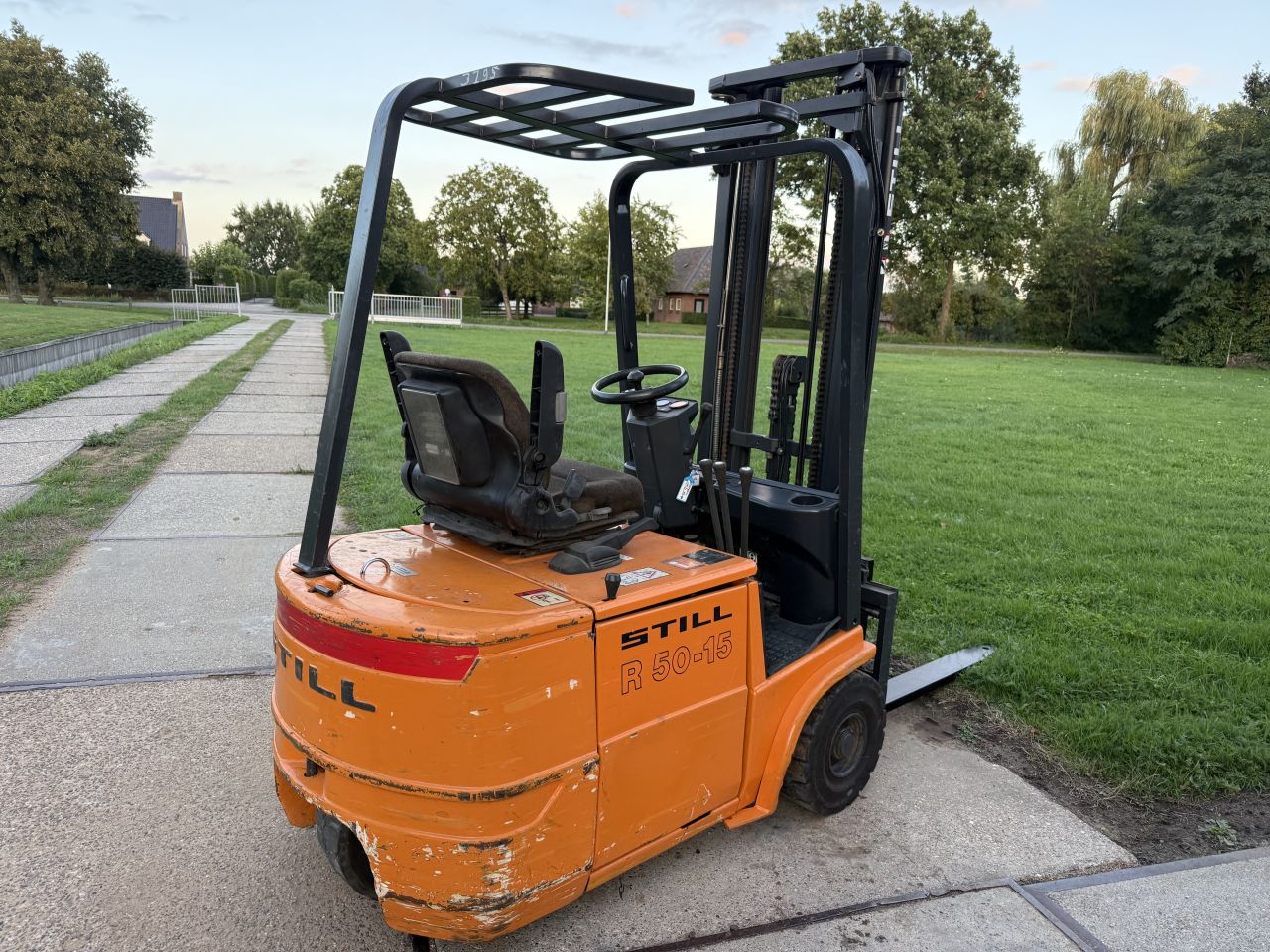 Still 1500KG elektrisch 3-delige mast 5M freelift Sideshift
