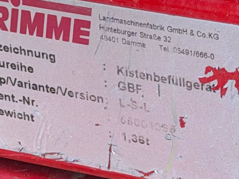 Grimme GBF Aut kassefylder