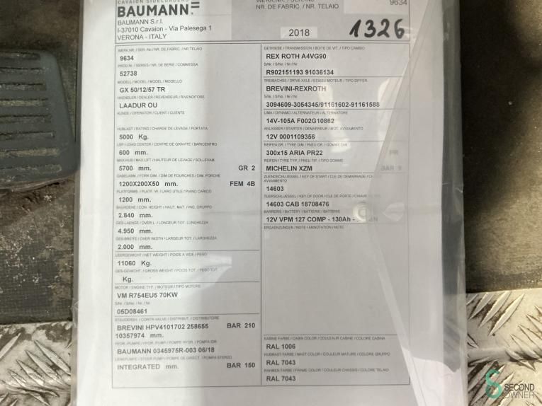 Side loaders Diesel Baumann GX50/12/57TR 2018