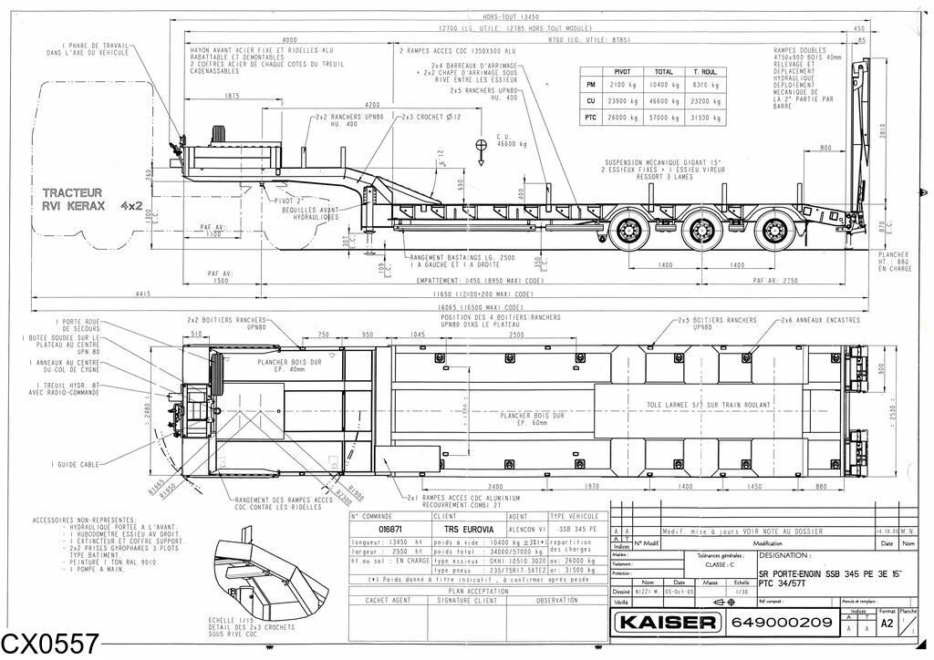 Kaiser Lowbed 57.000 KG