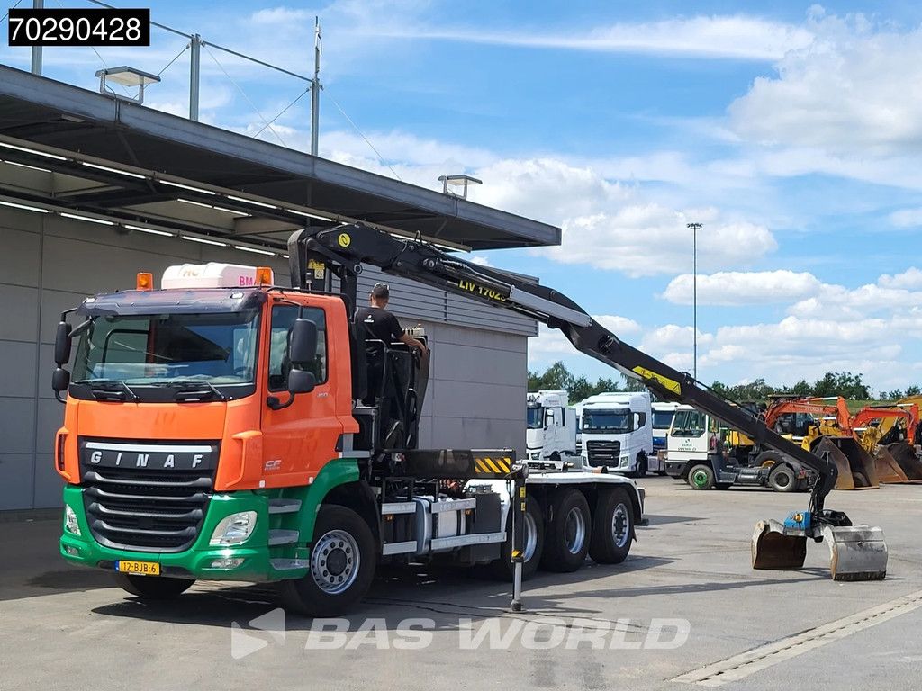 Ginaf GINAF X6 4336CHFE 8X6 NL-Truck 8x6 Tajfun L170 Z3 Crane + VDL S-25-6200 containersystem Lift+Steering axle
