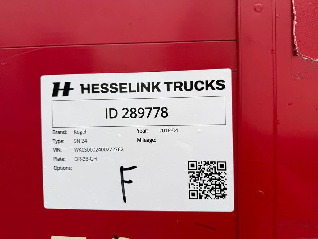 Kögel SN 24 Schijfremmen Schuifdak