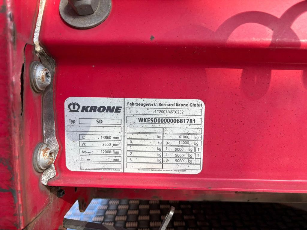 Krone N/A SD 2X Liftas Schuifzeilen/Schuifdak