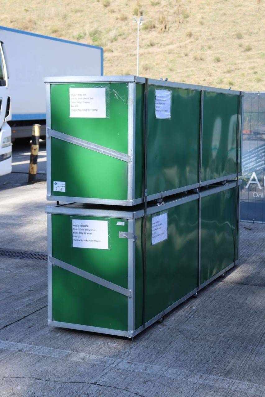 Lagerzelt 408020R 12,2 x 24 x 6,1 m, 2 Stück