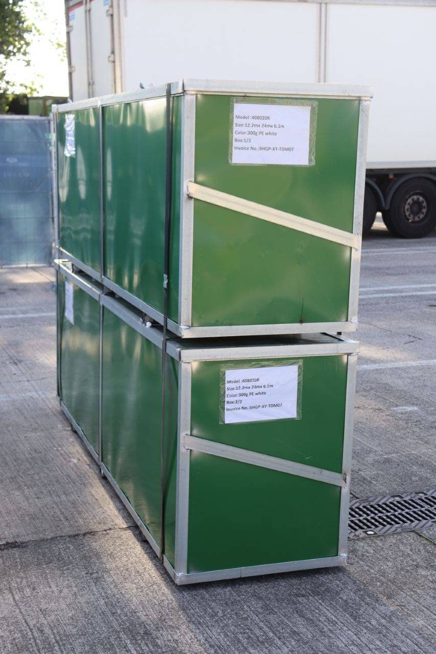 Lagerzelt 408020R 12,2 x 24 x 6,1 m, 2 Stück