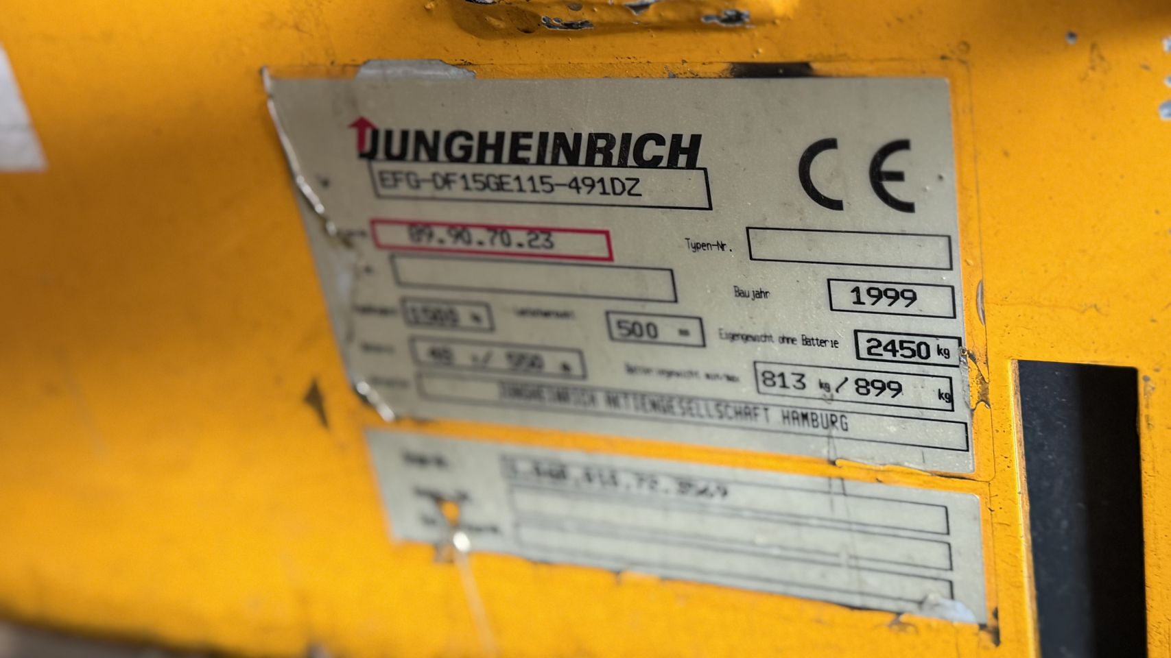 Elektrische heftruck Jungheinrich EFG-DF15, Triplex