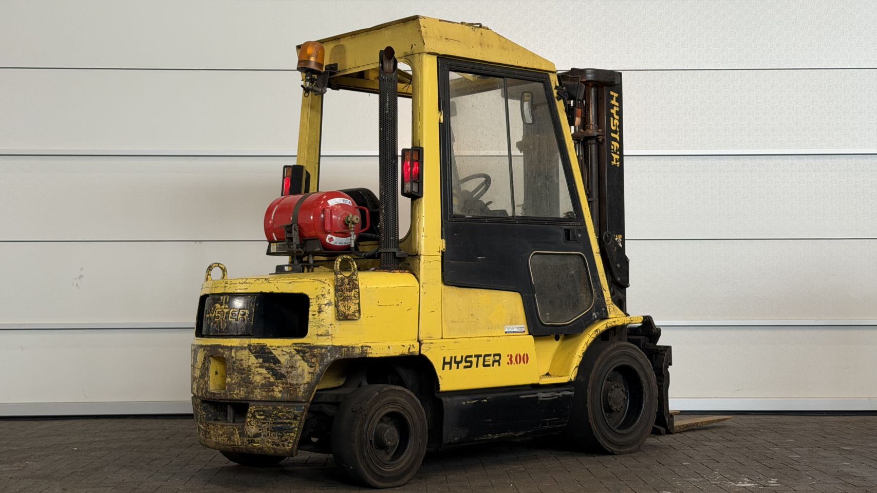 LPG heftruck Hyster H3.00XM, Triplex, Vorkversteller - Sideshift