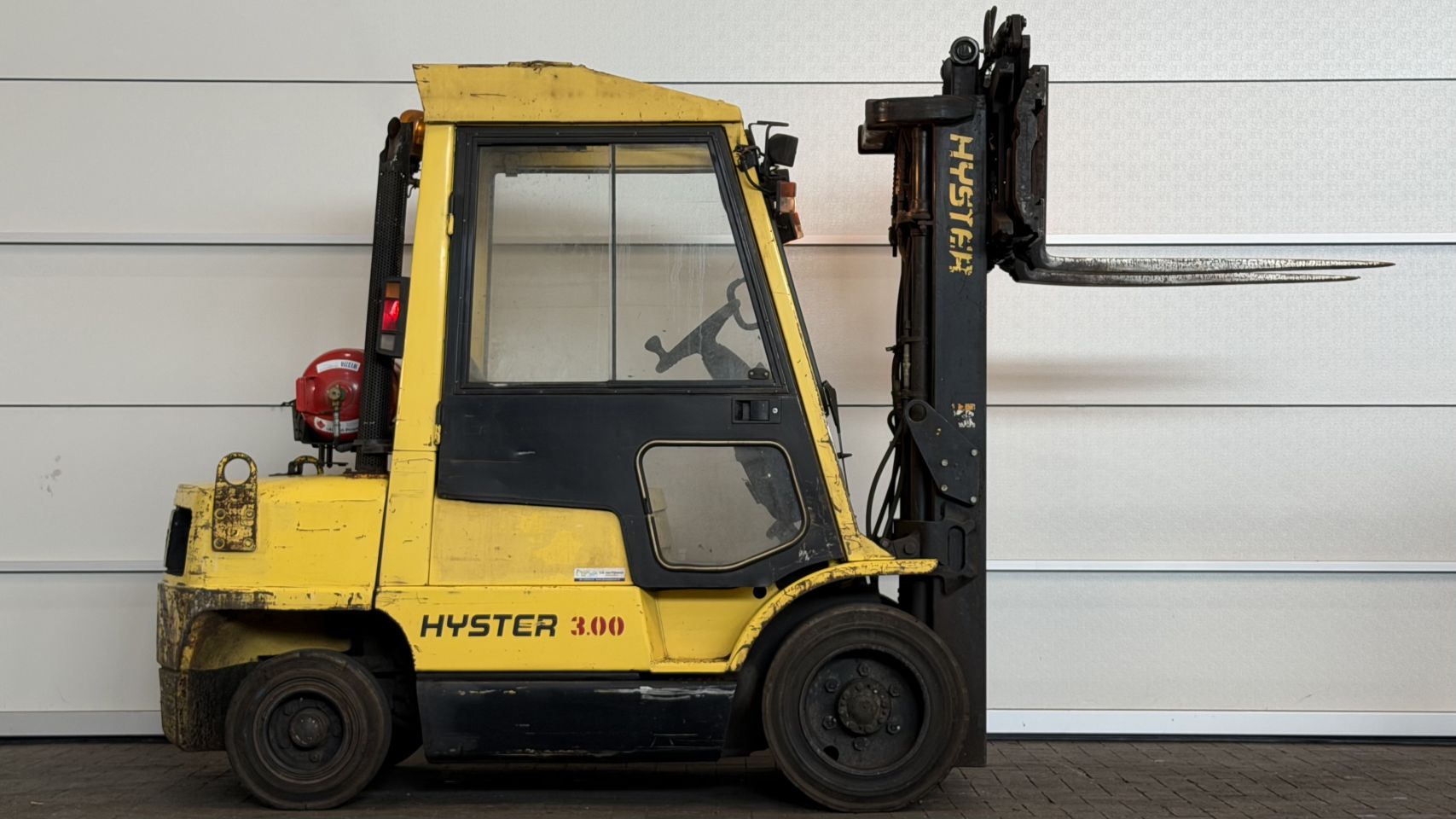 LPG heftruck Hyster H3.00XM, Triplex, Vorkversteller - Sideshift
