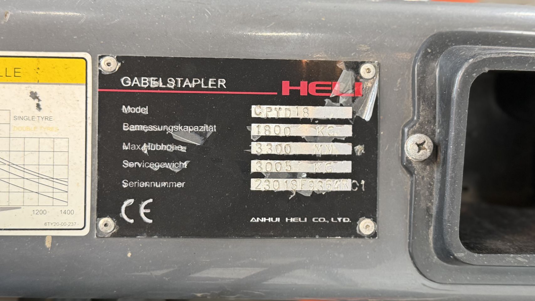 LPG heftruck Heli CPYD18
