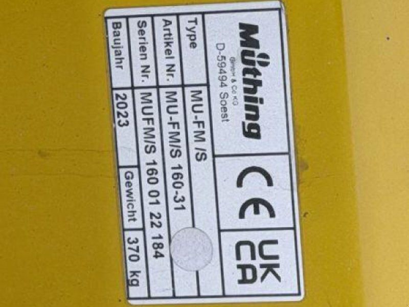 Müthing MULCHGERÄT MU-FM/S 160