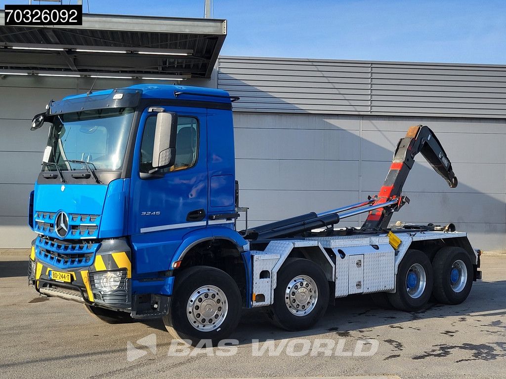 Mercedes Arocs 3245 8X4 HIAB XR26Z56 containersystem Steel Suspension Big-Axle Retarder Euro 6