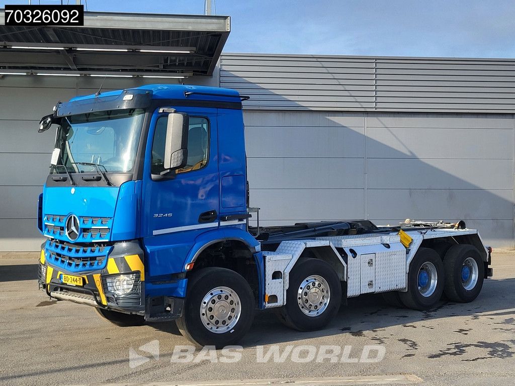 Mercedes Arocs 3245 8X4 HIAB XR26Z56 containersystem Steel Suspension Big-Axle Retarder Euro 6