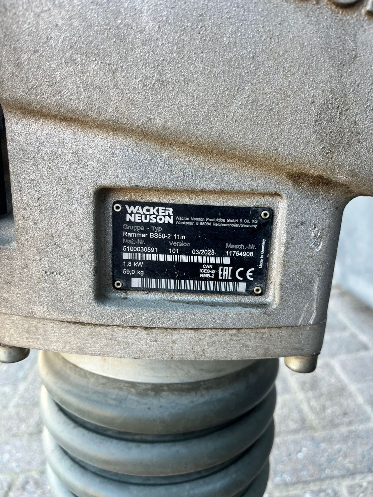 Wacker Neuson BS50-2 Sleuvenstamper – Bouwjaar 2023