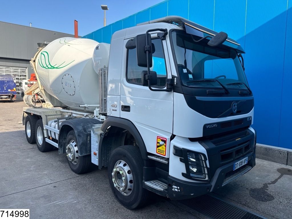 Volvo FMX 410 8x4, EURO 6, Stetter 9m3, Steel suspension