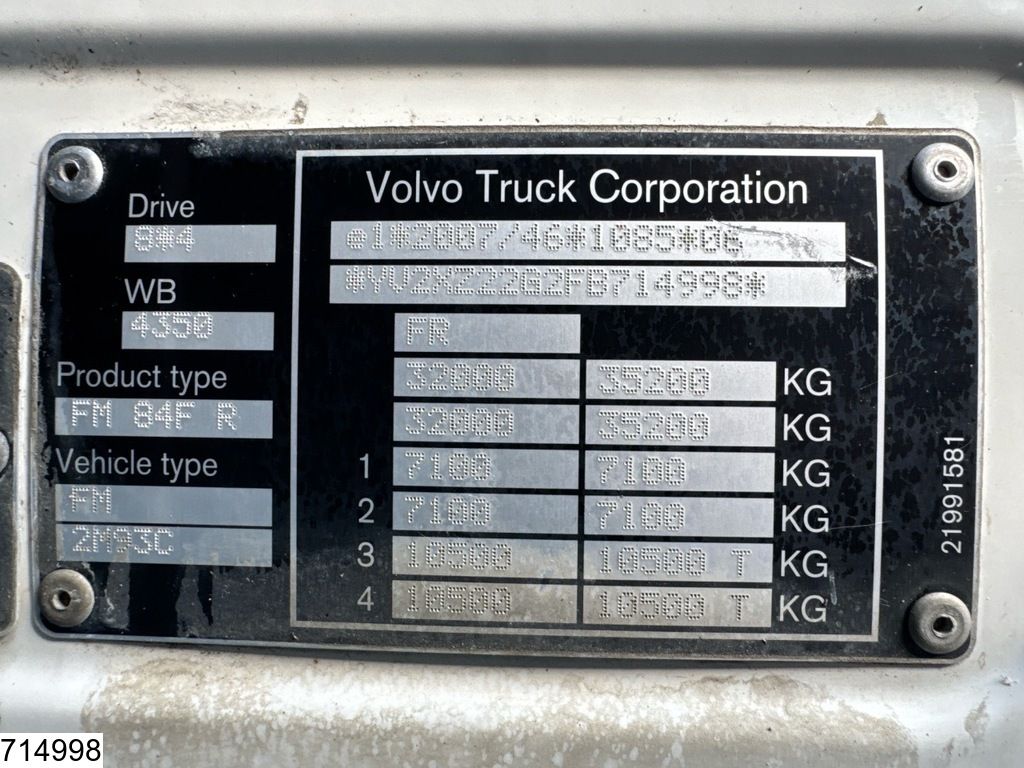 Volvo FMX 410 8x4, EURO 6, Stetter 9m3, Steel suspension