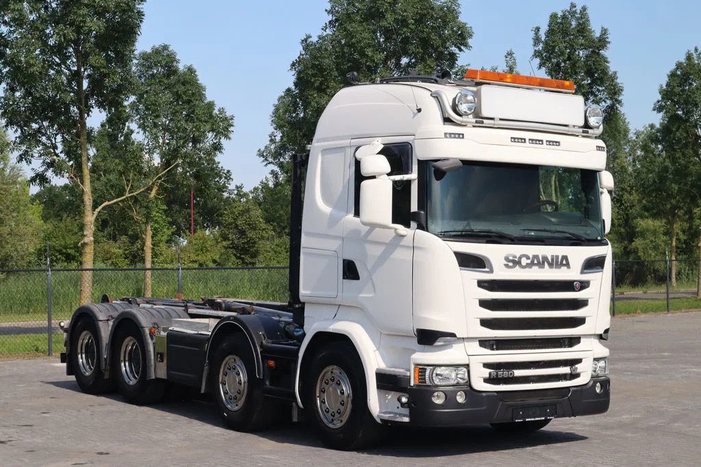 Scania R580 V8 8X4 RETARDER BIG AXLES HOOKLIFT FULL AIR