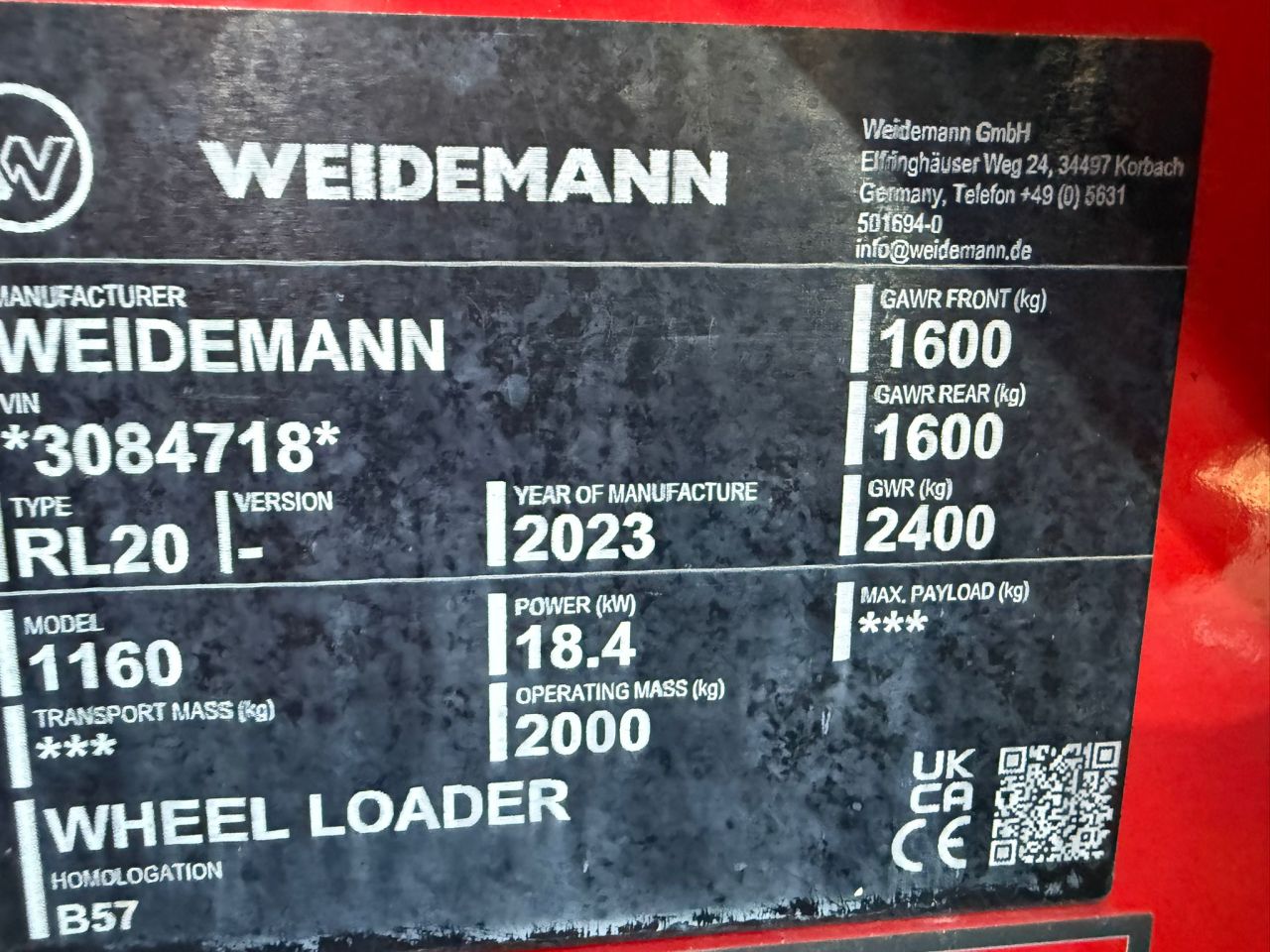 Mooie jong gebruikte Weidemann 1160 special
