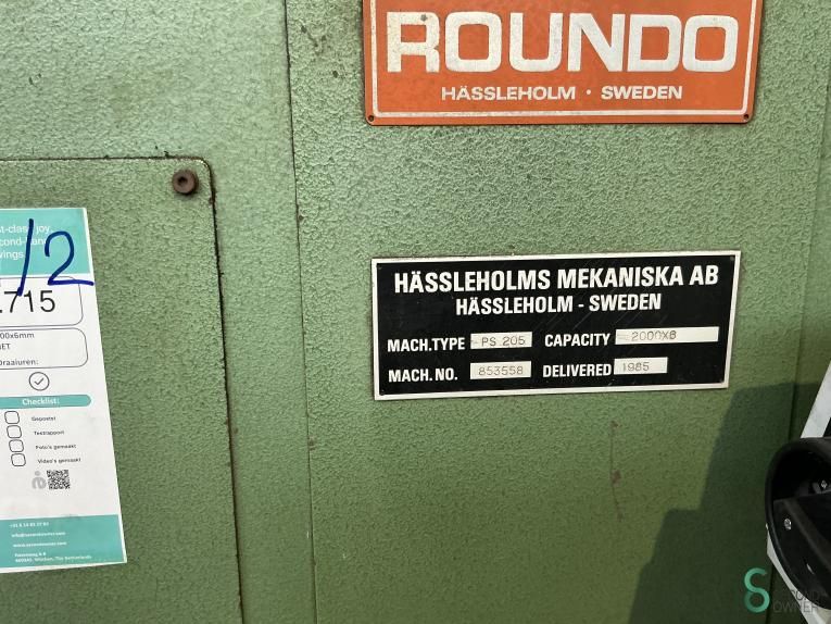 Rundbiegemaschinen Roundo PS 205, 2000x6mm 1985