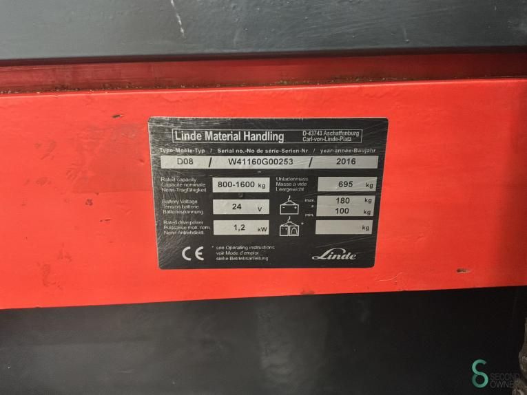 Stapler Elektrisch Linde D08 2016