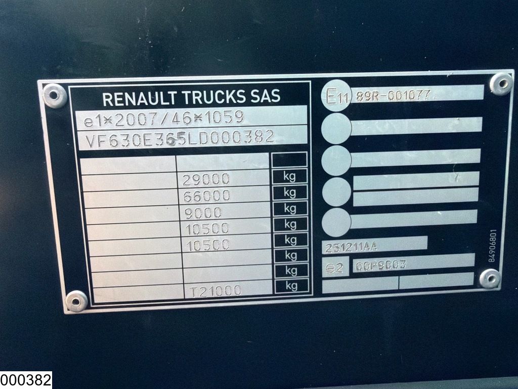 Renault C 440 6x4, EURO 6, PTO, Palfinger