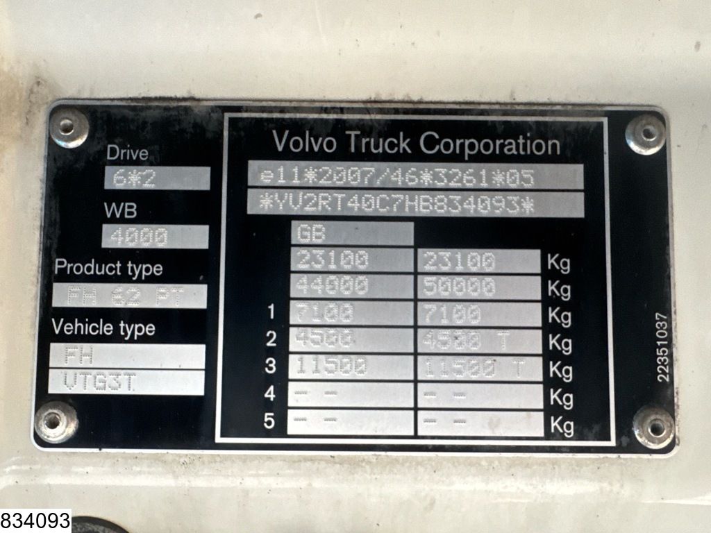 Volvo FH 500 6x2, EURO 6, RHD, PTO