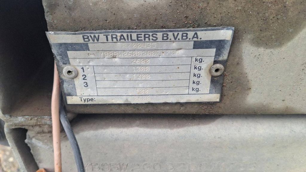 Elektrischer Kipper BW Trailers 2600kg 3x1,80x0,70m