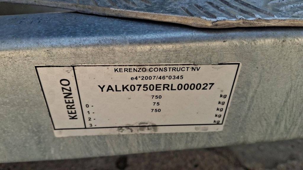 Gesloten Aanhangwagen Kerenzo 750kg 2.50x1.50x1.50m