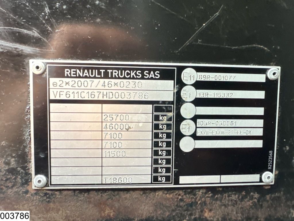 Renault T 460 6x2, EURO 6, ADR, PTO, Hydrauliek, RHD