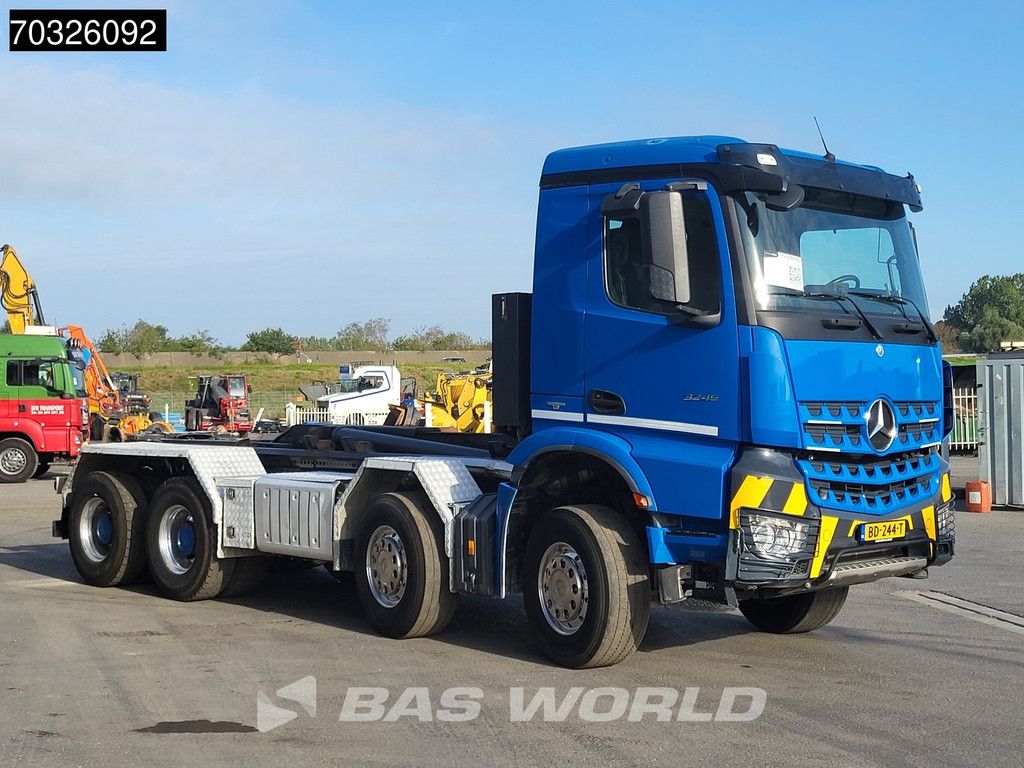 Mercedes Arocs 3245 8X4 HIAB XR26Z56 containersystem Steel Suspension Big-Axle Retarder Euro 6