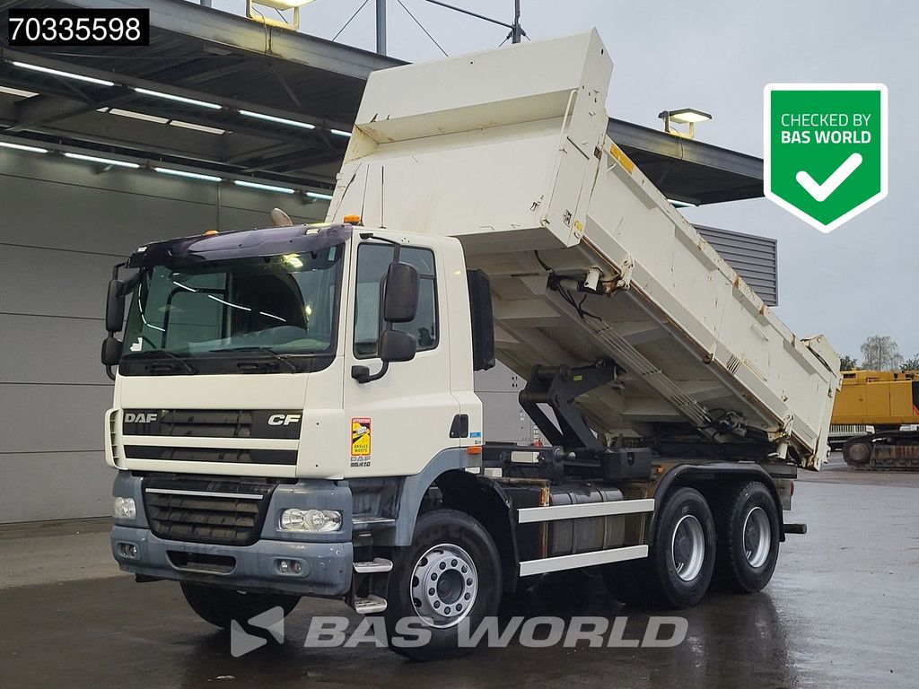 DAF CF 300 6X4 10m3 3-way topper Steel suspension Big-Axle Automatic Euro 5