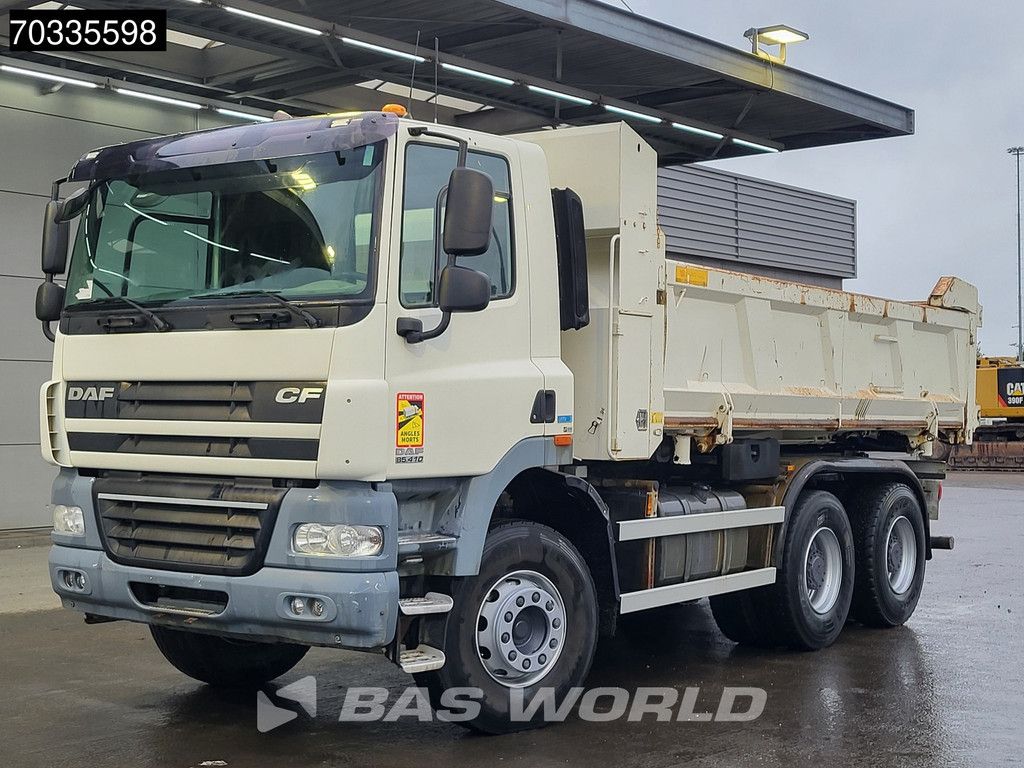 DAF CF 300 6X4 10m3 3-way topper Steel suspension Big-Axle Automatic Euro 5