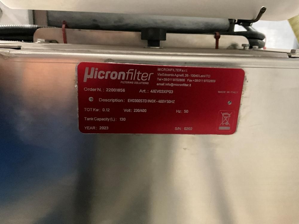 2023 Micronfilter EV0300STD filter machine