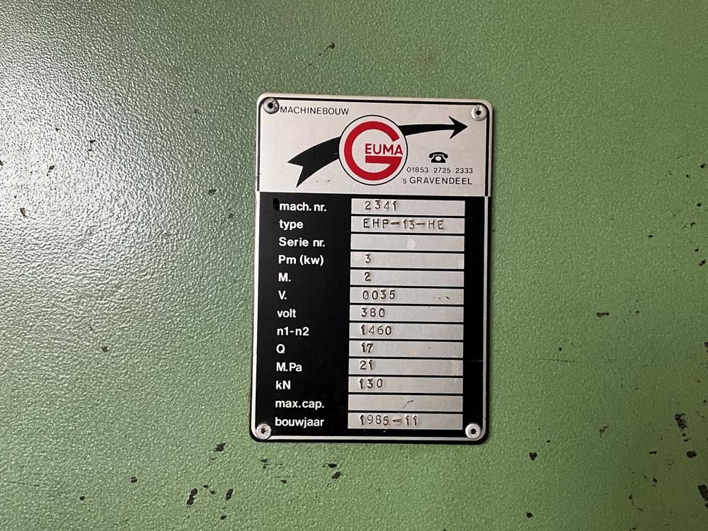 1985 Geuma EHP-13-HE Hydraulic Press