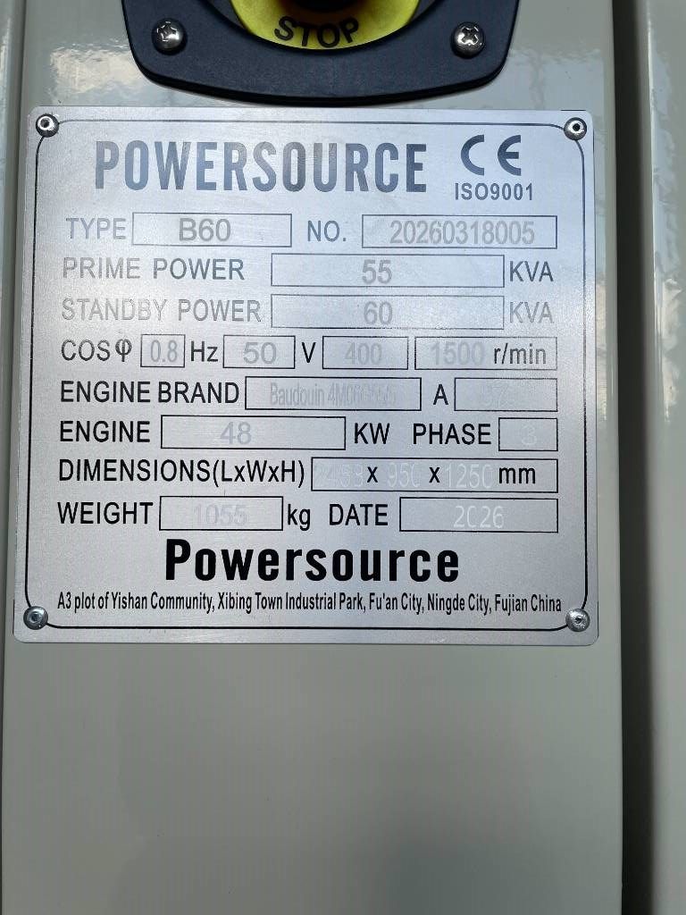 Baudouin 4M06G55/5 - 60 kVA Generator - DPX-19865