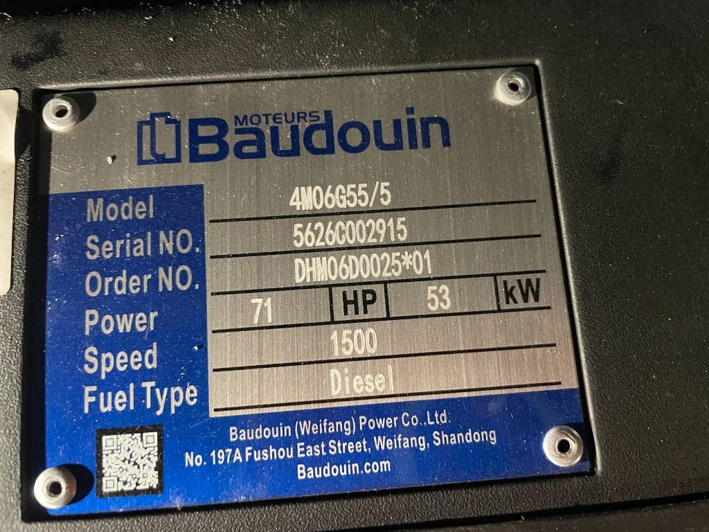 Baudouin 4M06G55/5 - 60 kVA Generator - DPX-19865