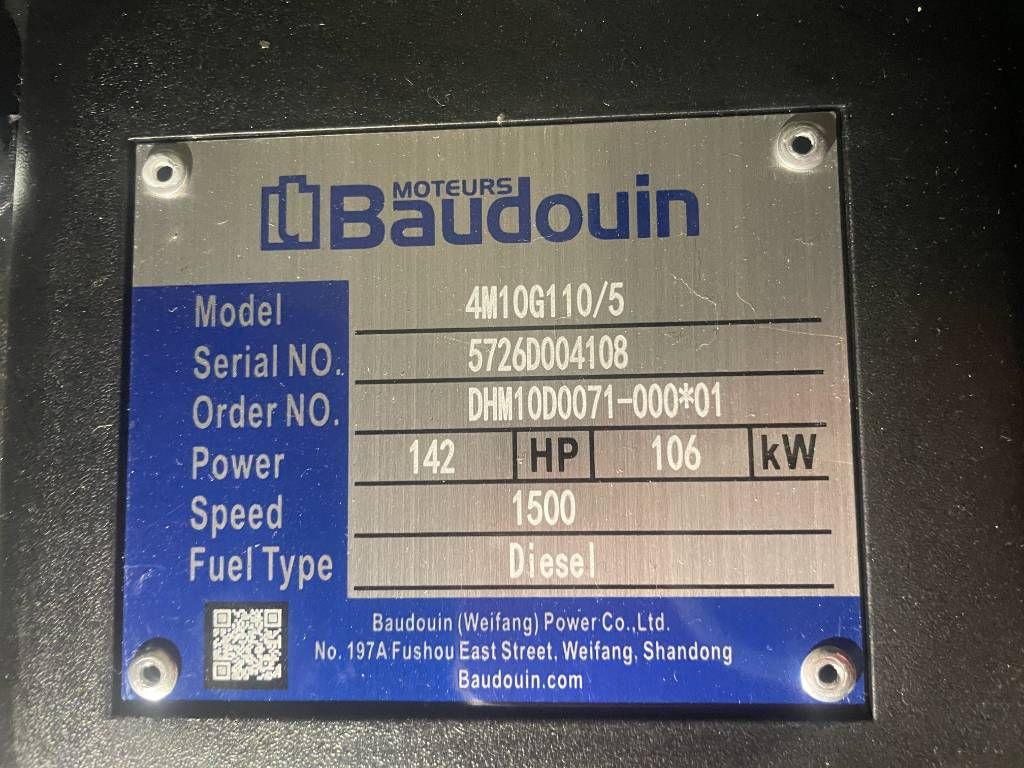 Baudouin 4M10G110/5 - 110 kVA Generator - DPX-19868