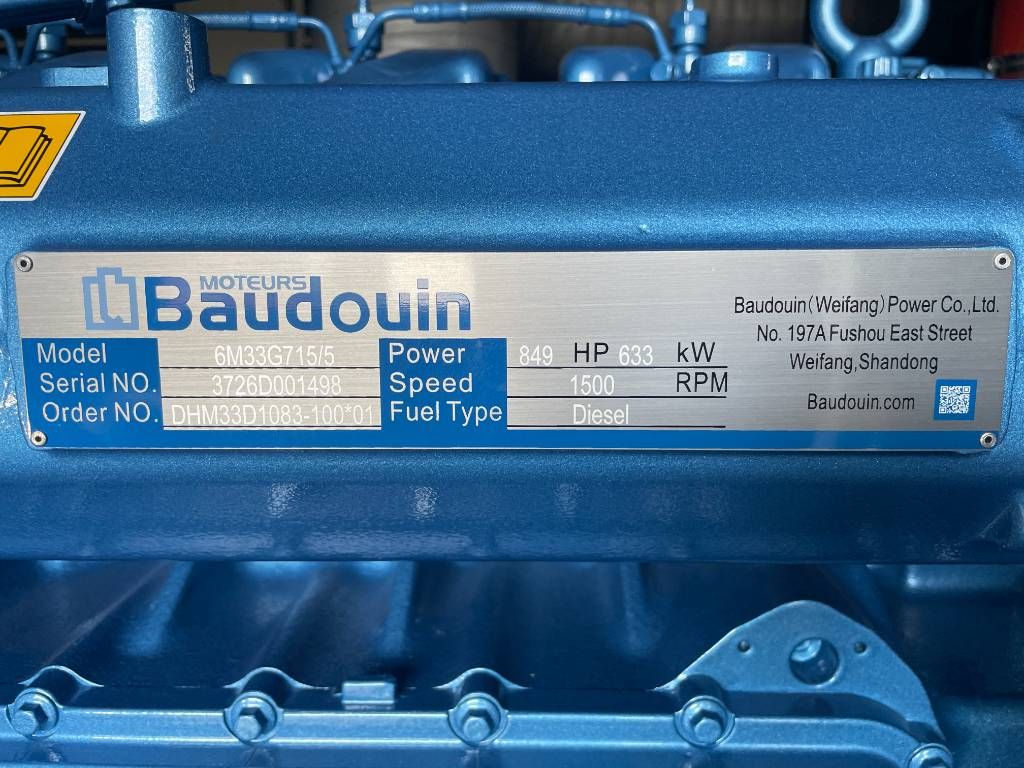 Baudouin 6M33G715/5 - 715 kVA Generator - DPX-19880