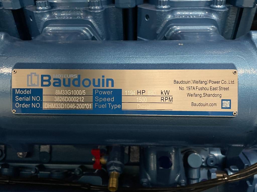 Baudouin 8M33G1000/5 - 1000 kVA Generator - DPX-19882