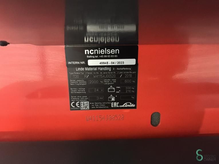 Hubwagen Elektrisch Linde T20R 2018