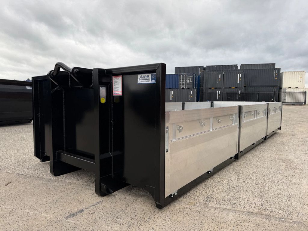Alustahl 7meter aluminium kleppen container 2 stuks op voorraad!!