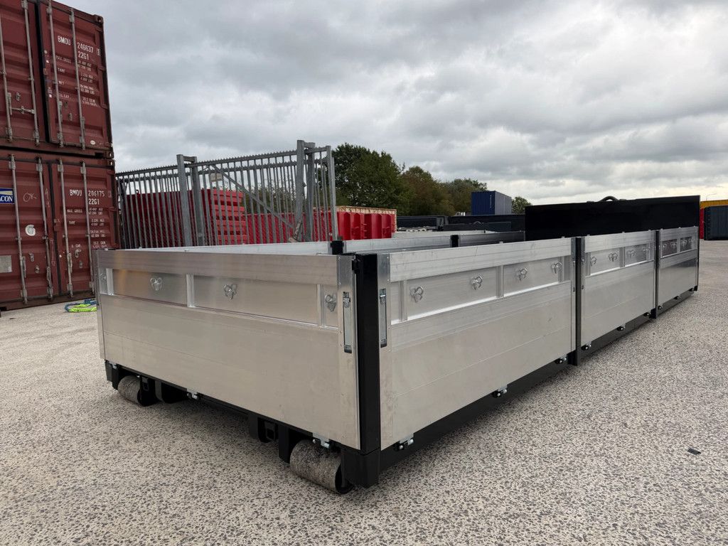 Alustahl 7meter aluminium kleppen container 2 stuks op voorraad!!